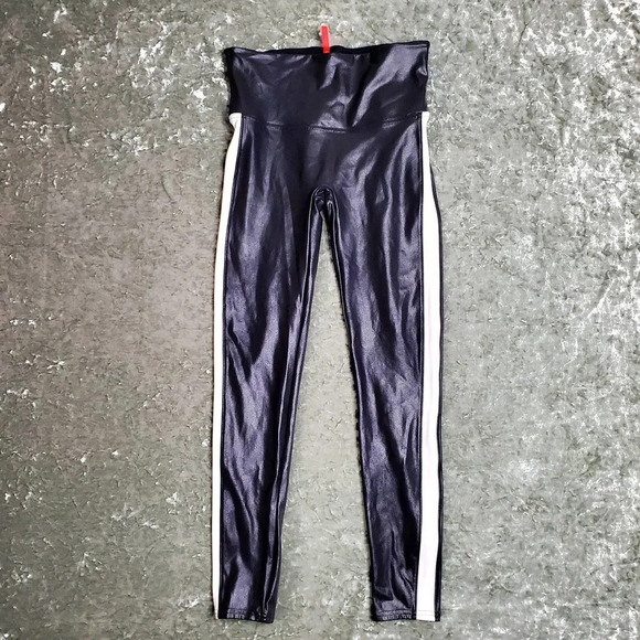 Spanx Faux Leather Side Stripe Legging - Picture 2 of 9